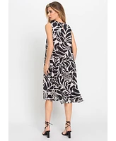 Olsen Women's Sleeveless Printed A-Line Dress