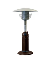 Compact 11000 Btu Propane Patio Heater with Cylindrical Pole for Tables