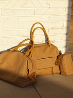 Able Song Carry-On Weekender Bag, Tan Canvas