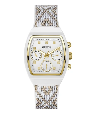 Guess Women's Multi-Function White Silicone Strap Watch, 36mm