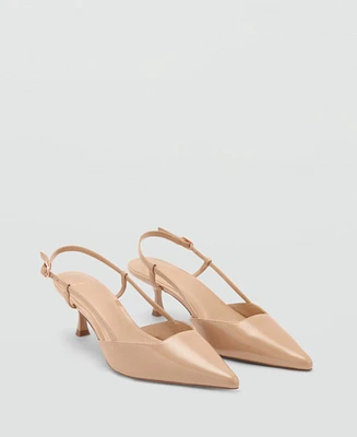 Mango Women's Patent Leather Effect Heeled Shoes