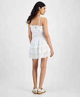 And Now This Women's Eyelet High Halter Fit & Flare Dress, Exclusively at Macy's