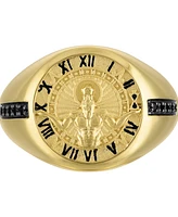 Bulova Men's God of Time Gold-Tone Sterling Silver Ring