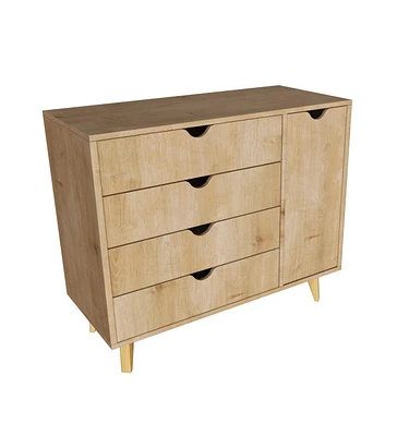 Solid Wood 4-Drawer Combo Dresser – Versatile Storage