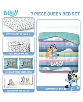 Bluey Striped Bed Set Twin