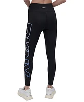 Dkny Sport Women's Exploded-Logo Stretch 7/8 Leggings