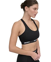 Dkny Sport Women's Logo-Band Scoop-Neck Racerback Sports Bra