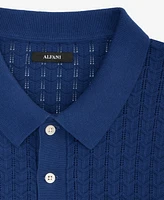 Alfani Men's Textured Sweater Polo Shirt, Exclusively at Macy's