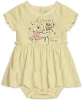 Disney Baby Girls Winnie-the-Pooh Skirted Bodysuits & Headband, 3 Piece Set