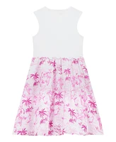 Guess Big Girls Mixed Fabric Sleeveless Dress