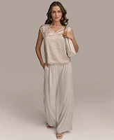 Donna Karan New York Women's V-Neck Burnout Blouse