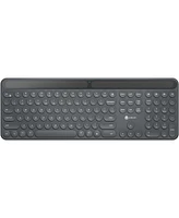 Solar Bluetooth Keyboard, Wireless Keyboard with Solar & Indoor Light Charging, Full Size, 3-Device Connectivity