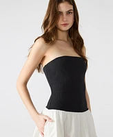 Steve Madden Women's Oliver Mixed-Media Bubble-Hem Dress
