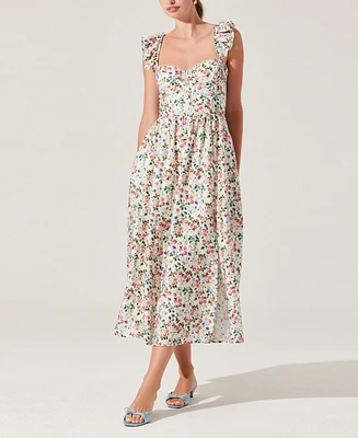 Astr the Label Women's Wedelia Floral Print Sleeveless Midi Dress
