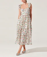 Astr the Label Women's Wedelia Floral Print Sleeveless Midi Dress