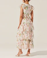 Astr the Label Women's Emporia Floral Print Tiered Maxi Dress