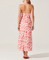Astr the Label Women's Marissa Floral Print Halter Midi Dress