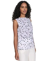 Calvin Klein Women's Printed Sleeveless Blouse