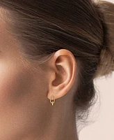 Lali Jewels Diamond Link Small Hoop Earrings (1/6 ct. t.w.) in 14k Gold