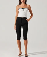Astr the Label Women's Cardin High-Rise Capri Pants
