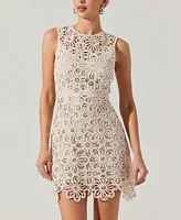 Astr the Label Women's Priscila Floral Crochet Dress