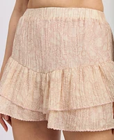 En Saison Women's Geraldine Ruffle-Trim Shorts
