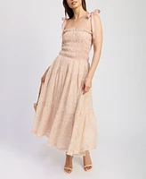 En Saison Women's Geraldine Smocked-Bodice Dress