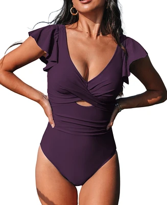 Cupshe Women's Wild One Surplice One-Piece