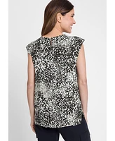 Olsen Women's Modern Animal Print Blouse