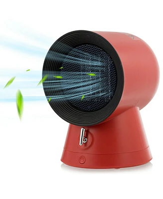 Gymax 1500W Portable Ptc Ceramic Space Heater Mini Electric Desktop Heating Fan