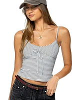 Edikted Women's Tova Striped Scoop Tank Top