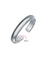 Bling Jewelry Mid Finger Plain Sterling Silver Midi Toe Ring or Pinky Ring