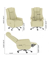 Office Chair with Foot Rest Automatic Executive Comfy Office Chair, Electric Recliner Chair, High-Back Power Office Chair, Ergonomic Office Chair w/Fo