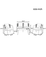 Mondawe Durable and Comfortable Outdoor Seating Set,Suitable for Patios, Lawns, Poolsides