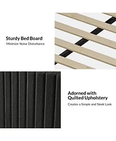 Stuart Hydraulic Lift Up Storage Upholstered Platform Bed