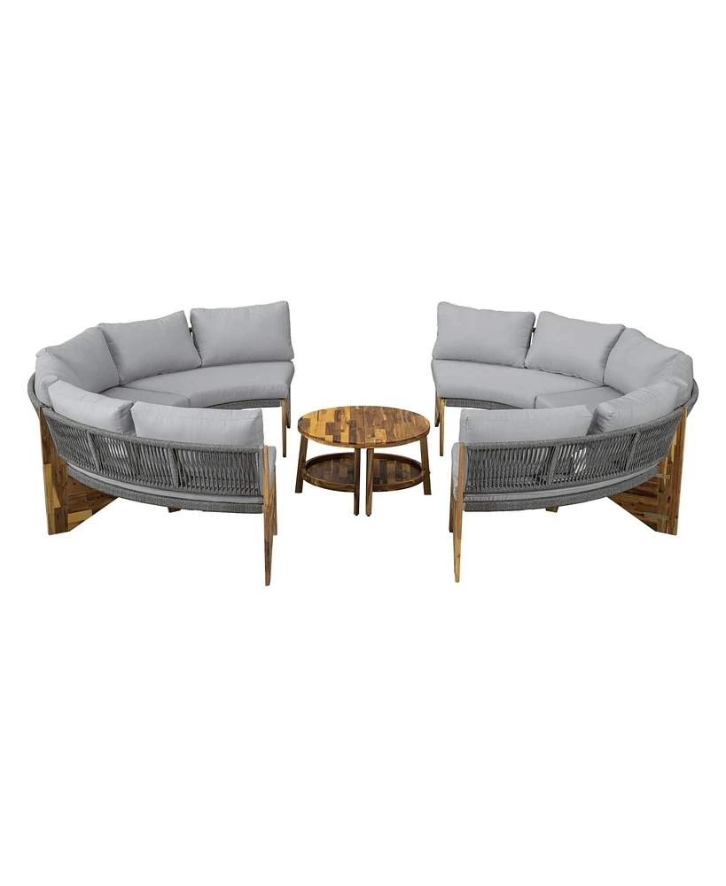 Mondawe 6 - Person Outdoor Seating Group with Cushions and A Coffee Table