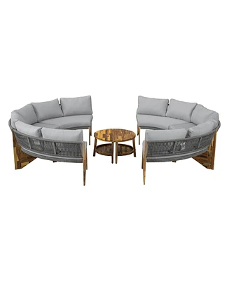 Mondawe 6 - Person Outdoor Seating Group with Cushions and A Coffee Table