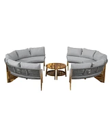 Mondawe 6 - Person Outdoor Seating Group with Cushions and A Coffee Table