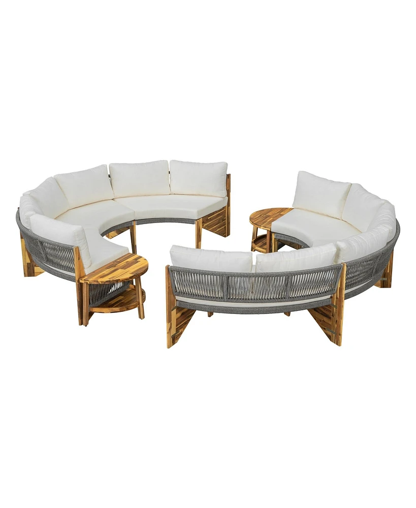 Mondawe 6 - Person Outdoor Seating Group with Cushions and A Coffee Table