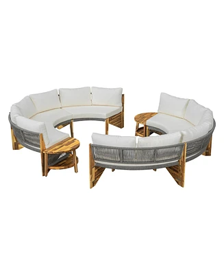 Mondawe 6 - Person Outdoor Seating Group with Cushions and A Coffee Table