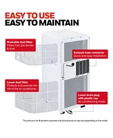 Honeywell 13,500 Btu Slim & Smart WiFi Portable Ac with Fan, Dehumidifier, Alexa/Google Home Voice Control – Cools Up to 660 Sq. Ft., HX4CESVWG