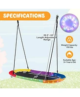Slickblue Boys Saucer Swing with Led Lights Outdoor Backyard Play