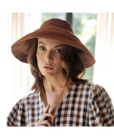 Reign Jute Hat In Burnt Sienna