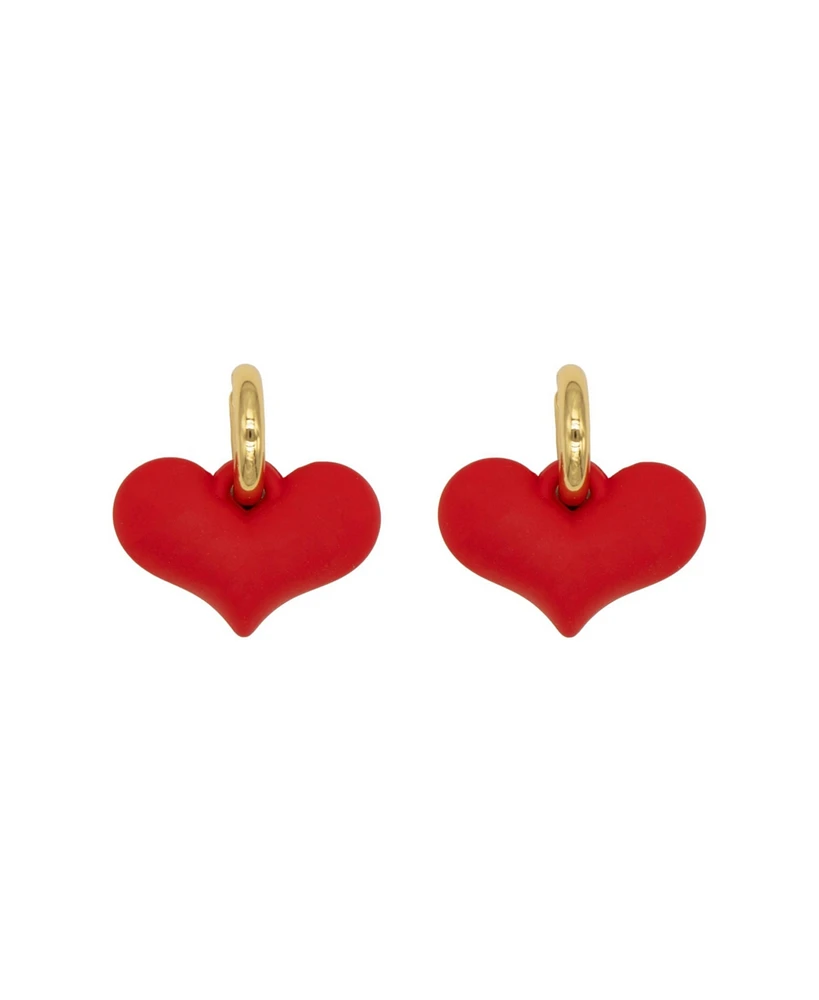 Chunky Heart Drop Earrings