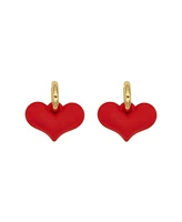 Chunky Heart Drop Earrings