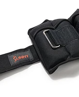 Sunny Health & Fitness Adjustable Ankle Weights 5 lb, Pair, Black
