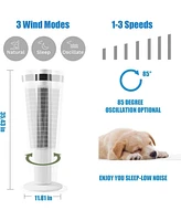 Antarctic Star Tower Fan Portable Electric Oscillating Fan Quiet Cooling Remote Control Standing Bladeless Floor Fans 3 Speeds Wind Modes Timer Bedroo
