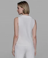 Karl Lagerfeld Paris Women's Embellished Sleeveless Top