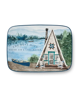 Certified International Wake At The Lake Rectangular Platter