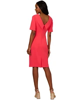 Adrianna Papell Women's Roll-Neck V-Back Sheath Dress